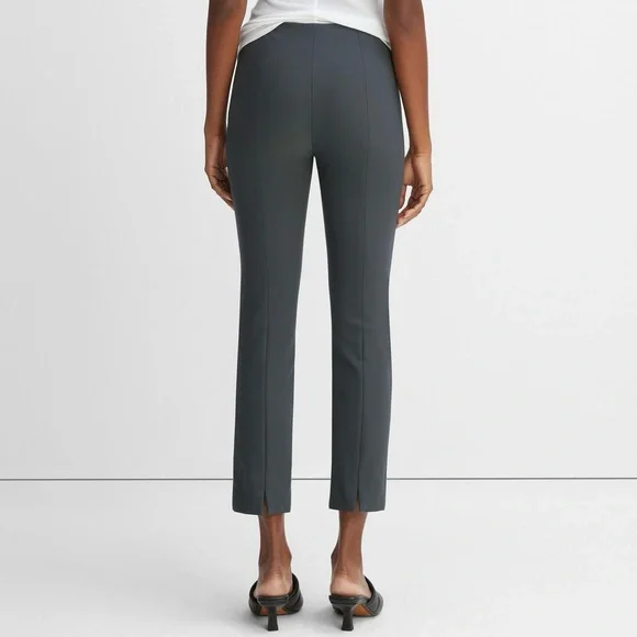 NWOT Vince Bobbi High-Rise Stitch-Seam Ponte Dark Grey Legging Pants, Size XS